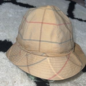 Vintage VTG Burberry RARE Brown Plaid Bucket Style Hat